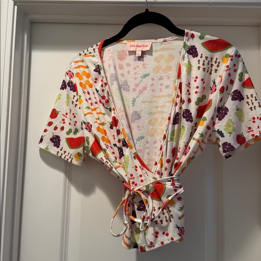 Lisa Says Gah Farmers Market Lucille Wrap Around Top